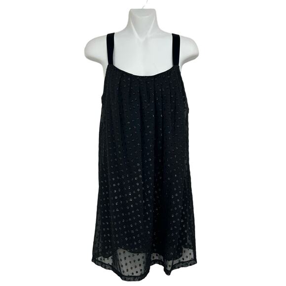 NWT 213 Industry Black Glitter Dot Mini Dress Medium - Picture 1 of 6